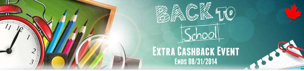 Back-to-School Extra Cashback Event on SHOP•COM | Ends 08/31/14