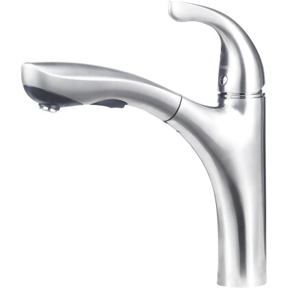 Blanco Hiland Single Handle Pull Out Kitchen Faucet - Stainless Steel ...
