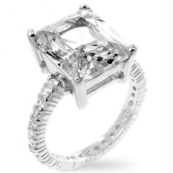 Princess Cut Engagement Ring, Size : 10