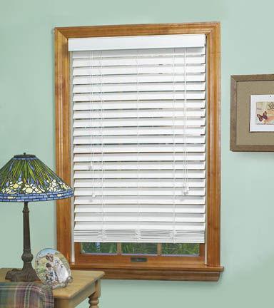  - Madera Falsa 2 Inch Faux Wood Blind - 33 X 64 Inches - White